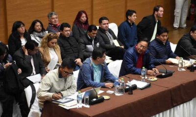 Presidente Arce con transportistas