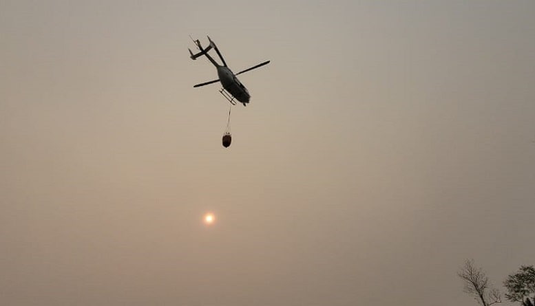 Helicóptero contra los incendios forestales