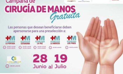 Cirugía gratuita de manos