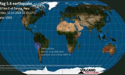 Mapa del temblor en Bolivia